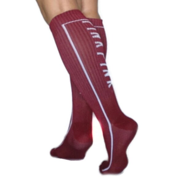 Victoria's Secret PINK Below The Knee Maroon Red NWOT One Size Rare - Picture 1 of 6